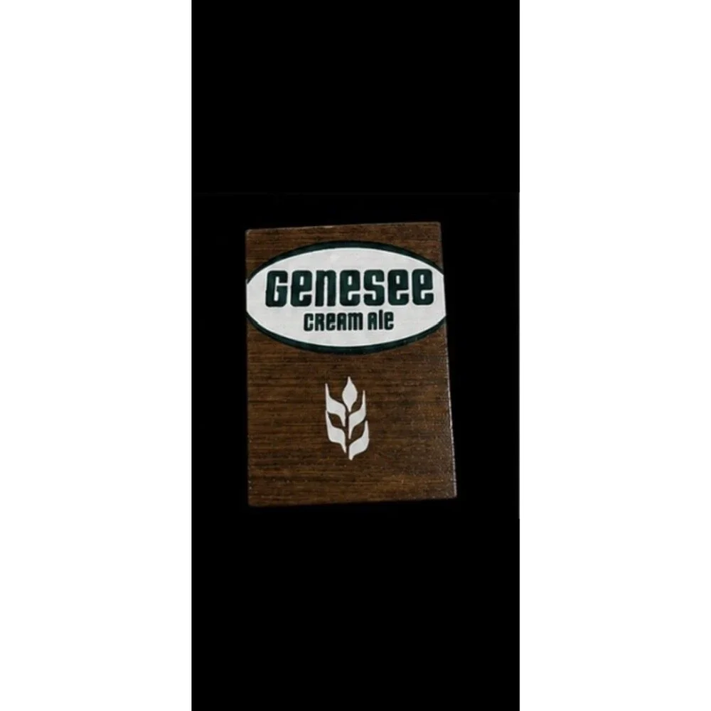3” Wooden Genesee Cream Ale Beer Tap Rare